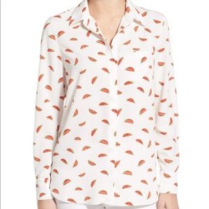 NWT Cooper & Ella Watermelon Top / Crepe / Sz S